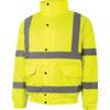 Hi-Vis Rip-Stop Bomber Jacket, Medium, Yellow, Polyester, EN20471 thumbnail-0