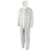 4500W, Chemical Protective Coveralls, Disposable, White, Polypropylene, Zipper Closure, Chest 45-49", 2XL thumbnail-0