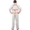 4565, Chemical Protective Coveralls, Disposable, Type 4/5/6, White, Polyester, Zipper Closure, Chest 46-49", 2XL thumbnail-0