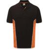 Silverswift, Polo Shirt, Men, Black/Orange, Cotton/Polyester, Short Sleeve, L thumbnail-0