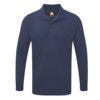 Polo Shirt, Unisex, Navy Blue, Cotton/Polyester, Long Sleeve, S thumbnail-0