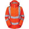 PR705 Ladies Hi-Vis Mesh Lined Breathable Storm Coat Orange Size 26 thumbnail-0