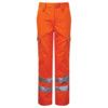 P336LDS Women's Hi-Vis Combat Trousers Orange Size 24 L29" thumbnail-0