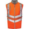 Hi-Vis Body Warmer, Orange, Polyester, Zipper Closure, 3XL thumbnail-0