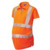 LOVACOTT COOLVIZ ULTRA MATERNITY POLO SHIRT ORANGE (S) thumbnail-0