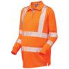 YARNACOTT COOLVIZ ULTRA SLEEVED MATERNITY POLO SHIRT ORANGE (M) thumbnail-0