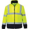 Hi-Vis Fleece, Unisex, Yellow/Navy Blue, XL thumbnail-0