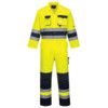 Coverall, Navy Blue/Yellow, Cotton/Polyester, Regular, 2XL thumbnail-0