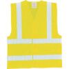 Hi-Vis Vest, Yellow, Carbon Fibre/Polyester, Hook & Loop Closure, S thumbnail-0