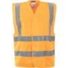 Hi-Vis Vest, Orange, Polyester, Hook & Loop Closure, 2XL thumbnail-0