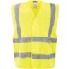 Hi-Vis Vest, Yellow, Polyester, Hook & Loop Closure, 2XL/3XL thumbnail-0