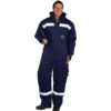 Coveralls, Navy Blue, Polyester, Chest 40-42", M thumbnail-0