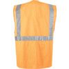 Hi-Vis Vest, Unisex, Orange, Polyester, Zipper Closure, 2XL thumbnail-1