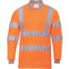 S277 RAIL INDUSTRY H/VISL/S POLO SHIRT ORANGE (XL) thumbnail-0