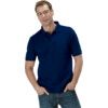 Polo Shirt, Unisex, Navy Blue, Cotton/Polyester, Short Sleeve, 5XL thumbnail-0