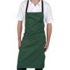 Bib Apron, Reusable, Bottle Green, Cotton/Polyester, One Size thumbnail-0