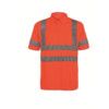 Polo Shirt, Orange, Polyester, Short Sleeve, L thumbnail-0