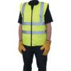 Hi-Vis Body Warmer, Unisex, Orange, Cotton/Polyester, Zipper Closure, M thumbnail-0