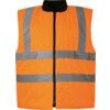 Hi-Vis Body Warmer, Unisex, Orange, Cotton/Polyester, Zipper Closure, 2XL thumbnail-0