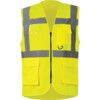 Hi-Vis Vest, Unisex, Yellow, Polyester, Hook & Loop Closure, L thumbnail-0