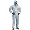 Labo, Chemical Protective Coveralls, Disposable, Type 5/6, White, Tyvek® 500, Zipper Closure, Chest 44-46", L thumbnail-3