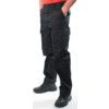 Cargo Trousers, Men, Black, Poly-Cotton, Waist 34", Leg 34, Long thumbnail-0