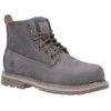 Mimi, Womens Safety Boots Size 4, Grey, Leather, Steel Toe Cap thumbnail-1