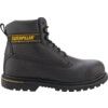 Holton, Mens Safety Boots Size 7, Black, Leather, Steel Toe Cap thumbnail-1