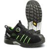 Jalas 9925 Exalter Unisex Safety Trainers, Size 8, Black/Green, ESD, Microfibre Upper, Aluminium Toe Cap, S1, EN ISO 20345:2011 thumbnail-0