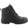 Unisex Safety Boots Size 10, Black, Leather, Steel Toe Cap thumbnail-1