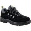 Unisex Safety Trainers, Size 13, Black, Suede Leather Upper, Steel Toe Cap, S1P, EN ISO 20345:2011 thumbnail-0