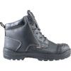 Unisex Safety Boots Size 8, Black, Leather, Steel Toe Cap thumbnail-1