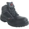 Unisex Safety Boots Size 8, Black, Leather, Water Resistant thumbnail-0