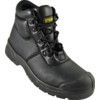 Unisex Safety Boots Size 7, Black, Leather, Steel Toe Cap thumbnail-0