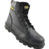 Trucker, Unisex Safety Boots Size 3, Black, Leather, Steel Toe Cap thumbnail-0