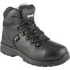 Metatarsal Protection Women's Safety Boots Size 7, Black, Leather, Water Resistant thumbnail-0