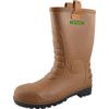 Unisex Metal Rigger Boots, Size 7, Tan, Polyurethane Upper, Steel Toe Cap, S5, EN ISO 20345:2011 thumbnail-0