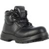 Unisex Safety Boots Size 7, Black, Leather, Water Resistant, Steel Toe Cap thumbnail-0