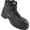 Unisex Safety Boots Size 10, Black, Leather, Steel Toe Cap thumbnail-0