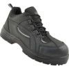 Unisex Safety Trainers, Size 4, Black, Leather Upper, Composite Toe Cap, S3, EN ISO 20345:2011 thumbnail-0