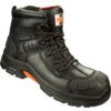 U122 HURRICANE WAXY LEATHER COMP BOOT BLACK C/W SCUFF CAP (SZ-8) thumbnail-0