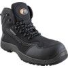 Unisex Safety Boots Size 12, Black, Synthetic, Water Resistant thumbnail-0