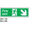 FIRE EXIT (DOWN/RIGHT) 400mmx150mm RIGID SA7 thumbnail-0