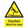 Mind the Step Polycarbonate Caution Sign 300mm x 400mm thumbnail-0