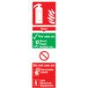 Water Fire Extinguisher Vinyl Sign 100mm x 300mm thumbnail-0