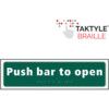 Push Bar To Open Sign Taktyle 450mm x 125mm thumbnail-0