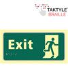 Exit Running Man Sign Taktyleph 300mm x 150mm thumbnail-0