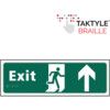 Exit Running Man Sign Arrow Up Taktyle 450mm x 150mm thumbnail-0