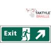 Exit Running Man Sign Arrow Up / Right Taktyle 450mm x 150mm thumbnail-0