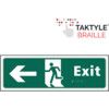 Exit Running Man Sign Arrow Left Taktyle 450mm x 150mm thumbnail-0